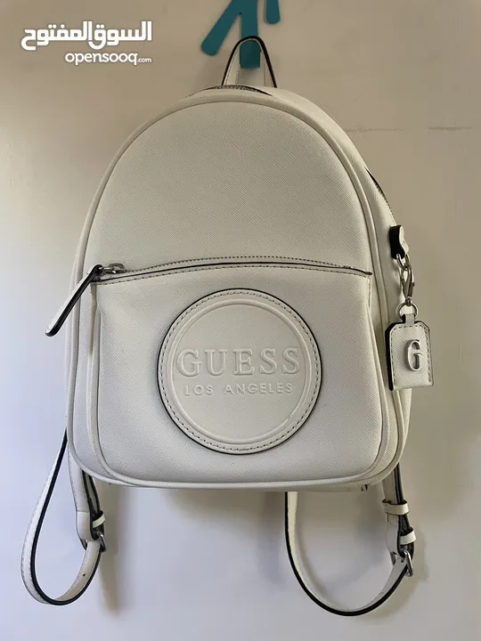 GUESS whit ,small bag with silver zippers