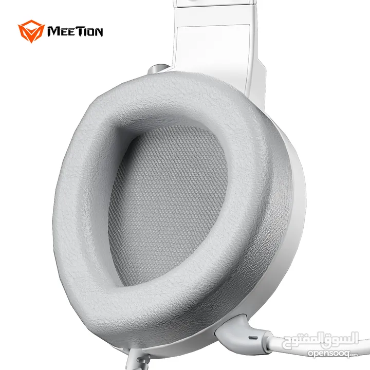 Meetion HP012 RGB 7.1 Virtual Surround Sound Gaming Headset USB -White سماعات لون ابيض
