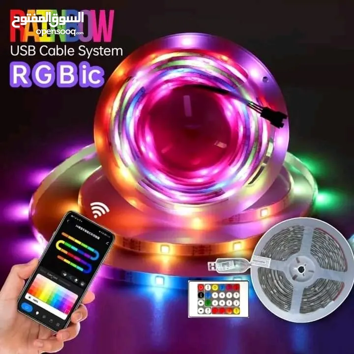 ضف لغرفتك أو لسيت اب إضاءة RGB LED Strip Light تتفاعل مع أنغام الموسيقى