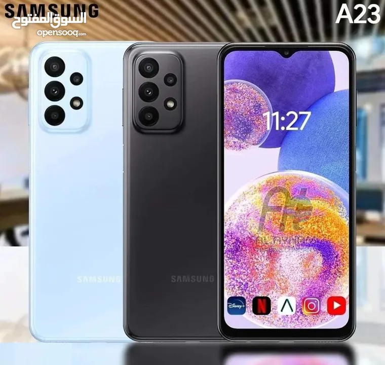 مستعمل اخو Samsung A23 بدون كرتونه رام 6 واضافه 6 جيجا 128 هدية كفر ولزقة وشاحن الاصلي متوفر توصيل