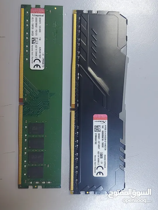 رامات Ram DDR4 16g (8x2) نظاف وعلى التجربة