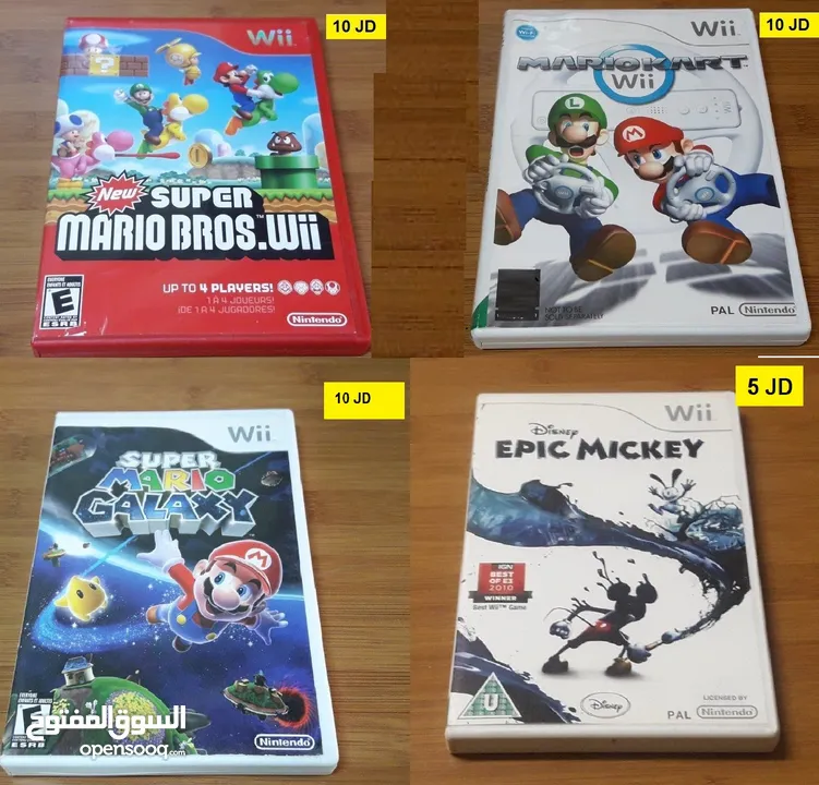 **متخصصون باجهزة Wii  اجهزة ناينتندو وي للبيع مع العاب رائعة مناسبة للاطفال متوفر قطع وتنزيل الالعاب