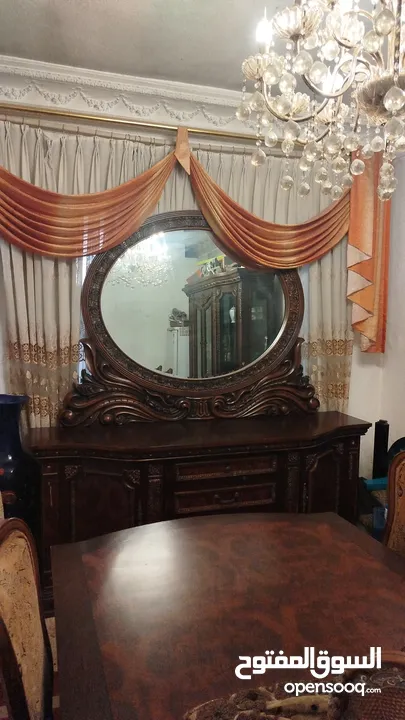 غرفة سفرة خشب ثقيل