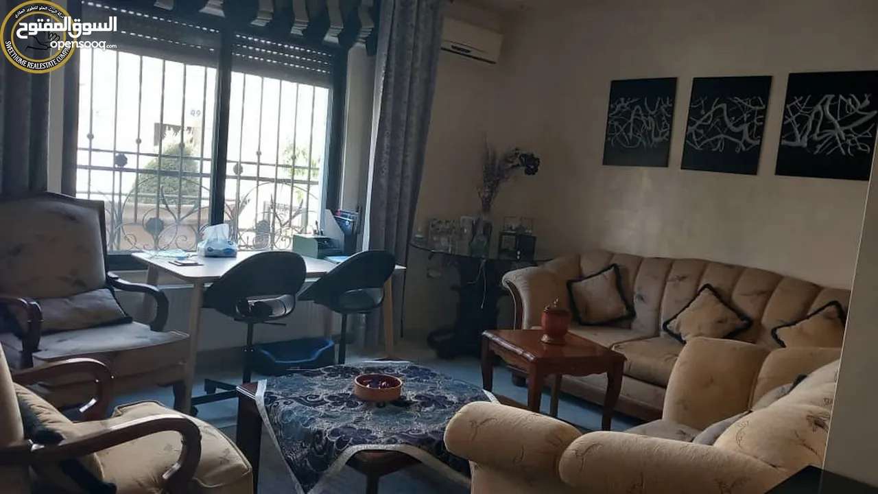 شقة أرضية مميزة للبيع في الشميساني  - قرب السفن الفن 375م مع حديقة وترس تشطيب سوبر ديلوكس