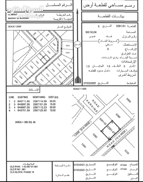 انا المالك مدينه النهضه مربع 18 للبيع أرضين كل قطعه 300 متر وسط منازل ومستويه ميزه كل ارض شارع مستقل