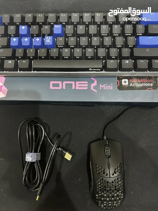 كيبورد دكي ون تو ميني و ماوس قلوريس  Ducky one 2 mini keyboard and glorious mouse
