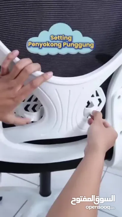 كرسي مهام دوّار للمكتب المنزلي بظهر مرتفع ومسند رأس ودعم قطني قابل للتعديل الراحة اللي بتدوم