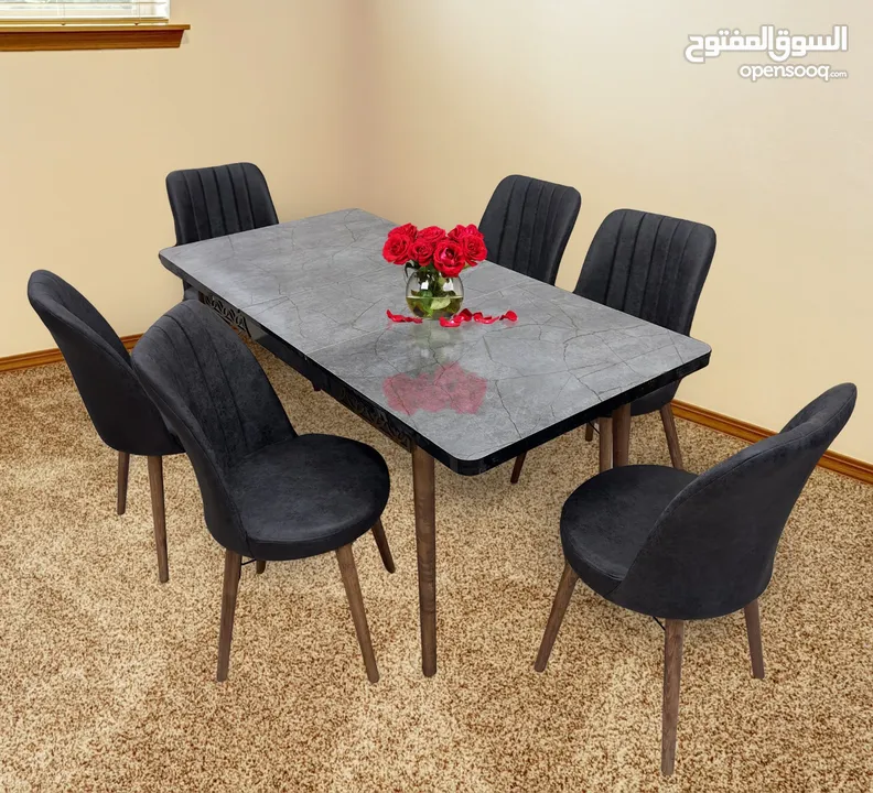 Brand new  extendable, dining tables with six chair set