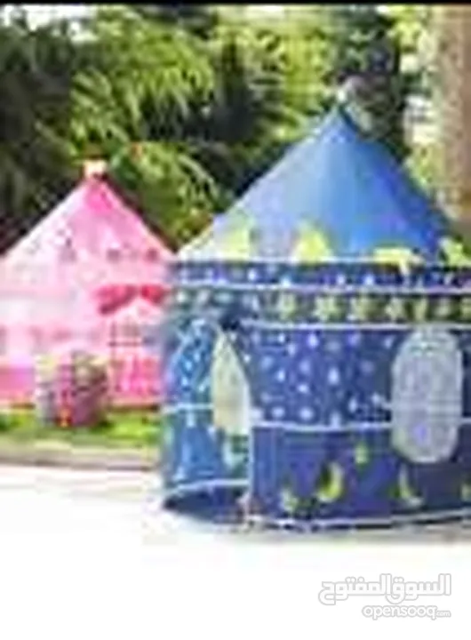 الخيمة الهندية للاطفال مع هدية 50 طابة اللون الازرق والزهري - Opensooq