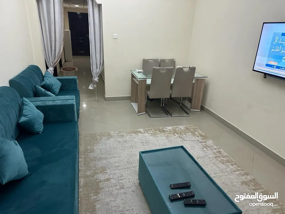 (md sabir )Two rooms and a hall, two bathrooms, a balcony overlooking the sea, furnished, in Sharjah