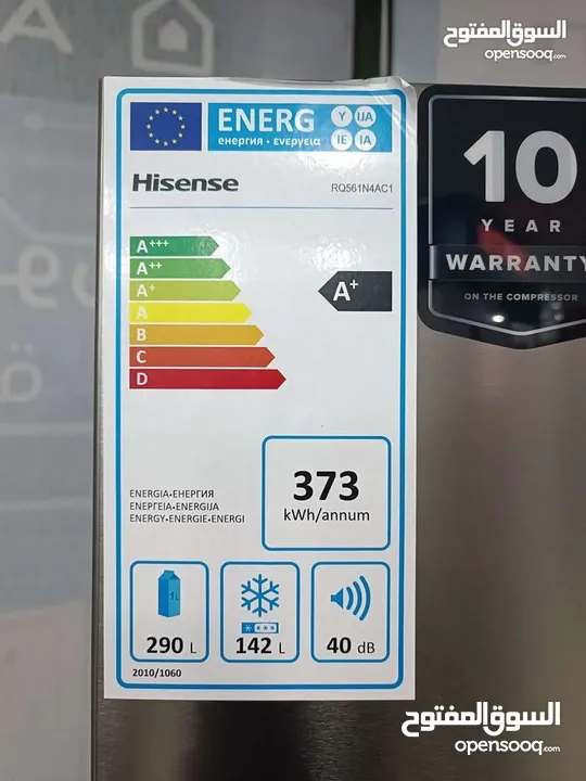 عرض نااار على ثلاجة هايسنس HISENSE حجم 466 لتر وجميع الأحجام والأشكال
