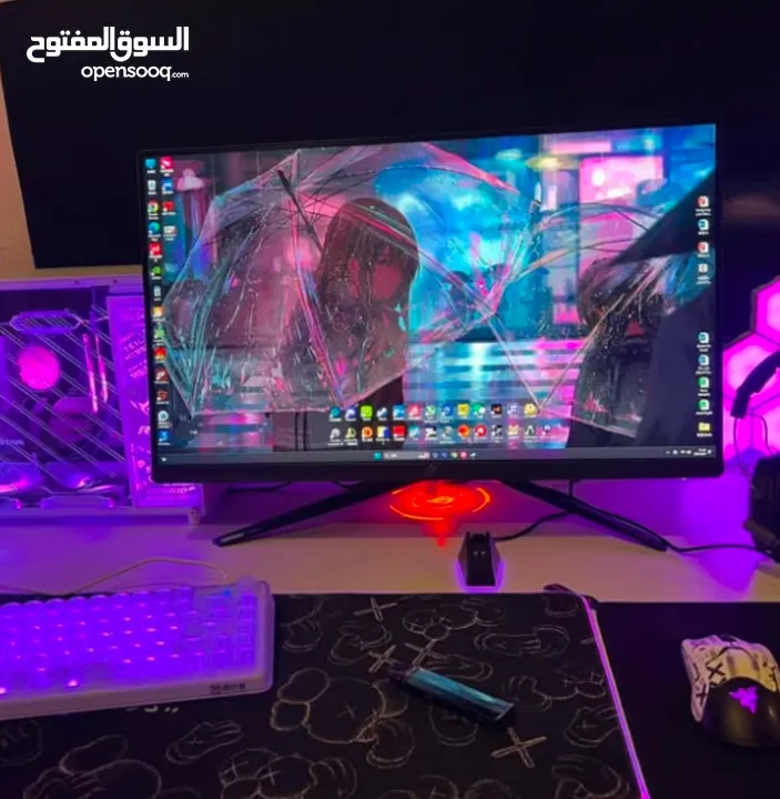 شاشة ASUS ROG STRIX XG279Q 27 إنش  من أقوى الشاشات بدقة فائقة استخدام سنة يوجد كفالة مصنعية الشاشة ن