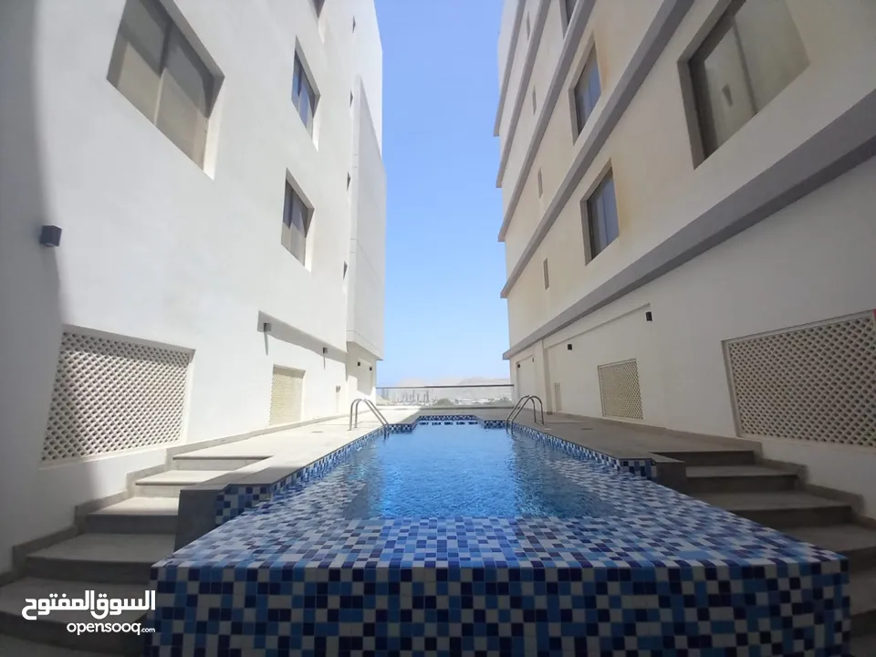 2 +1 BR Modern Flat in Qurum with Shared Pool & Gym