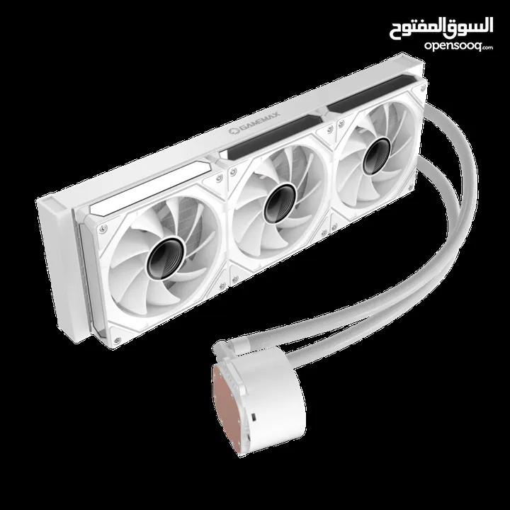 مراوح تبريد مائية مع شاشه تبريد قياس 360 سم  Gamemax IceBurg 360 Digital WH Fan