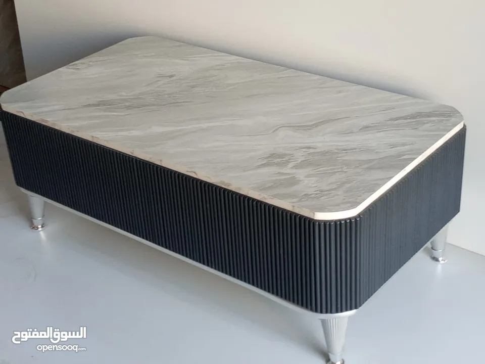اطقم طربيزات طاولات شاشه مكون من ثلاث قطع خشب ودهان الون حسب الطلب
