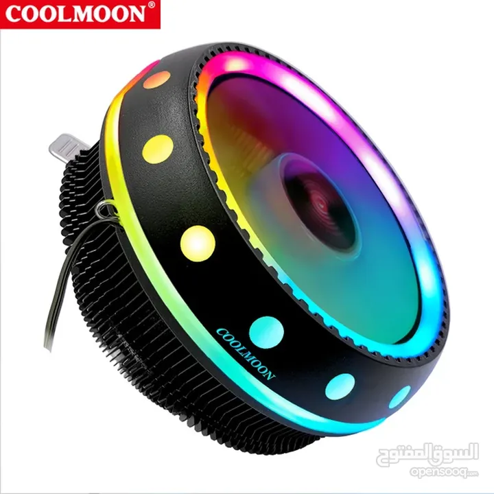 مبرد هوائي احترافي ملون للمعالجات COOLMOON UFOX RGB CPU COOLER LGA1700