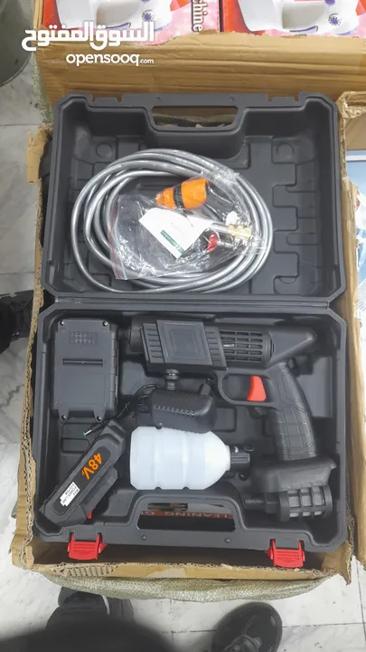 مضخة غسيل السيارة مع بطاريتين 48 v