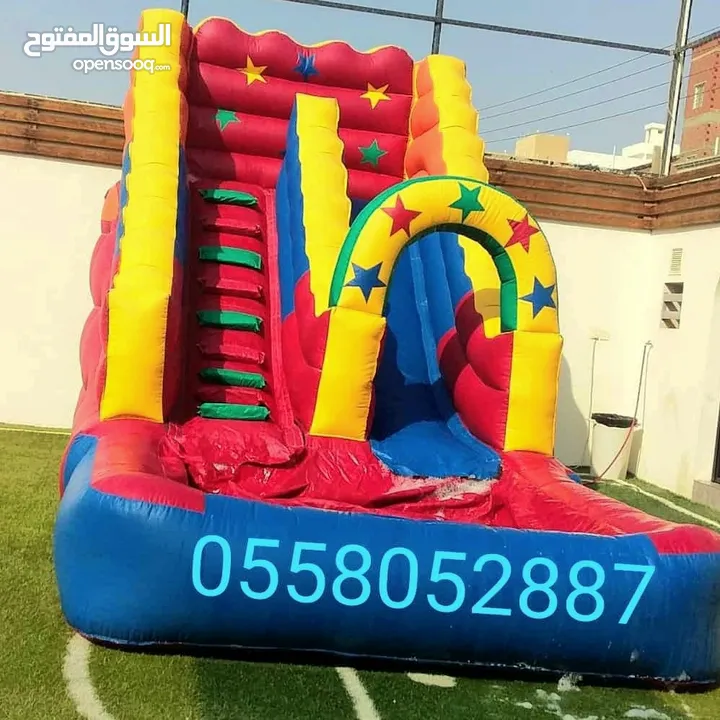 نطيطات الرياض...للإيجار  ملعب صابوني زحليقه صابونيه نطيطه متاهات الرياض