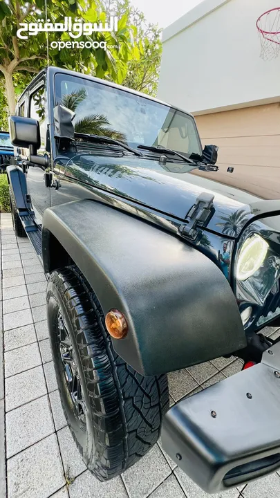 Jeep Wrangler JK Willys, 2017, GCC Spec, 4 Door, 82,800 Kms, Dark Grey, 9200 RO. See in Al Mouj.