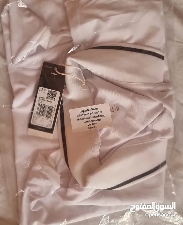 White T-shirt Adidas (polo) تيشيرت أبيض أديداس أصلي