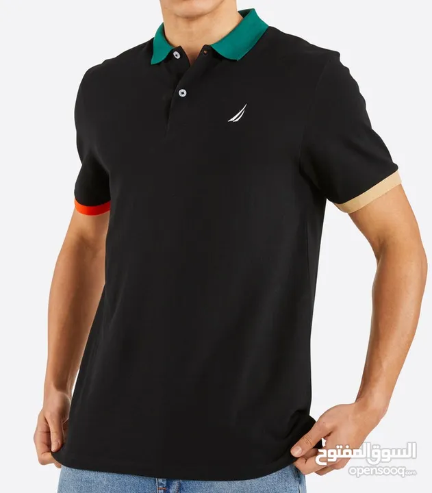 Nautica men black polo