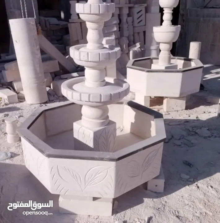 عرض على نوافير وشلالات وبابكيو حواض زريعه جميع انواع الحجر البناء والديكورات
