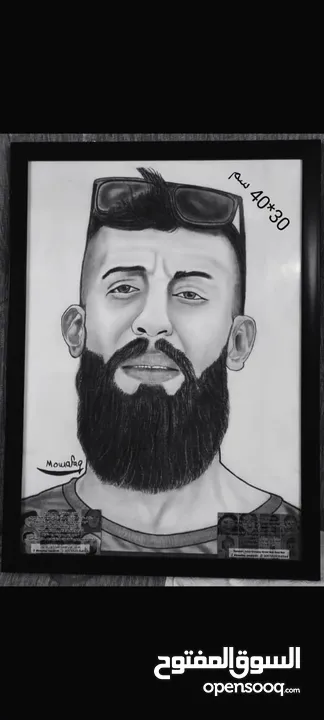 لوحات فنية رسم يدوي حسب الطلب