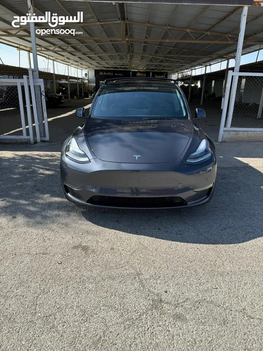 Tesla Model Y 2021 Long Range Dual Motor   B+جمرك جديد ، فحص كامل اوتوسكور