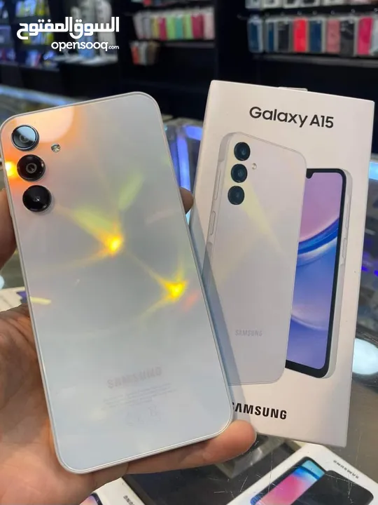 جهاز مشغل ايام Samsung A15 رام 8 و 12 و 16 الجيجا 128 و 256 هدية كفر ولزقة وشاحن الاصلي متوفر توصيل