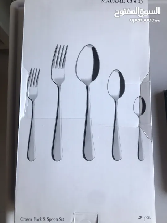 طقم ملاعق وشوك وسكاكين موديل كراون  Crown Fork,Spoon  & Knife set