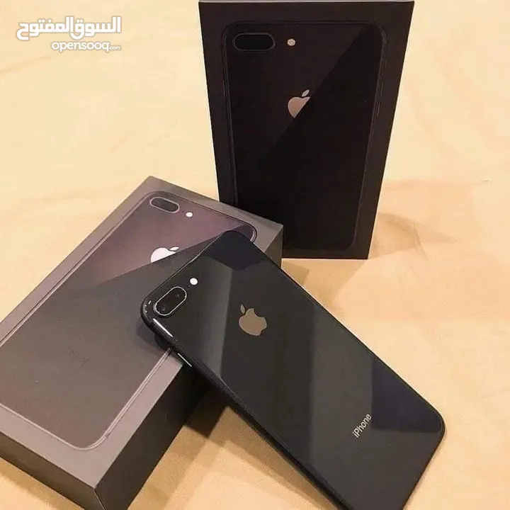 على الفحص ايفون 8 بلس الاصلي جيجا 64  و 256 بطارية مشكل أغراضة والكرتونه الأصلية متوفر توصيل