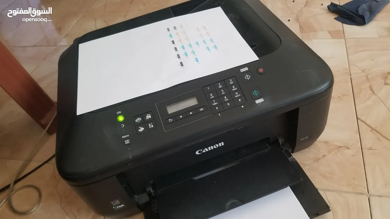 طابعة canon ملونة مع سكانر وفاكس ومعبالها حبر بس 130 شيقل