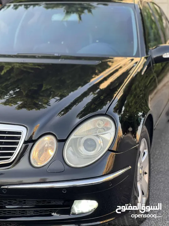 مرسيدس e200 موديل 2006 بحالة الوكالة فل اضافات افنتجارد لون اسود بالصلاة ع النبي ما شاء الله