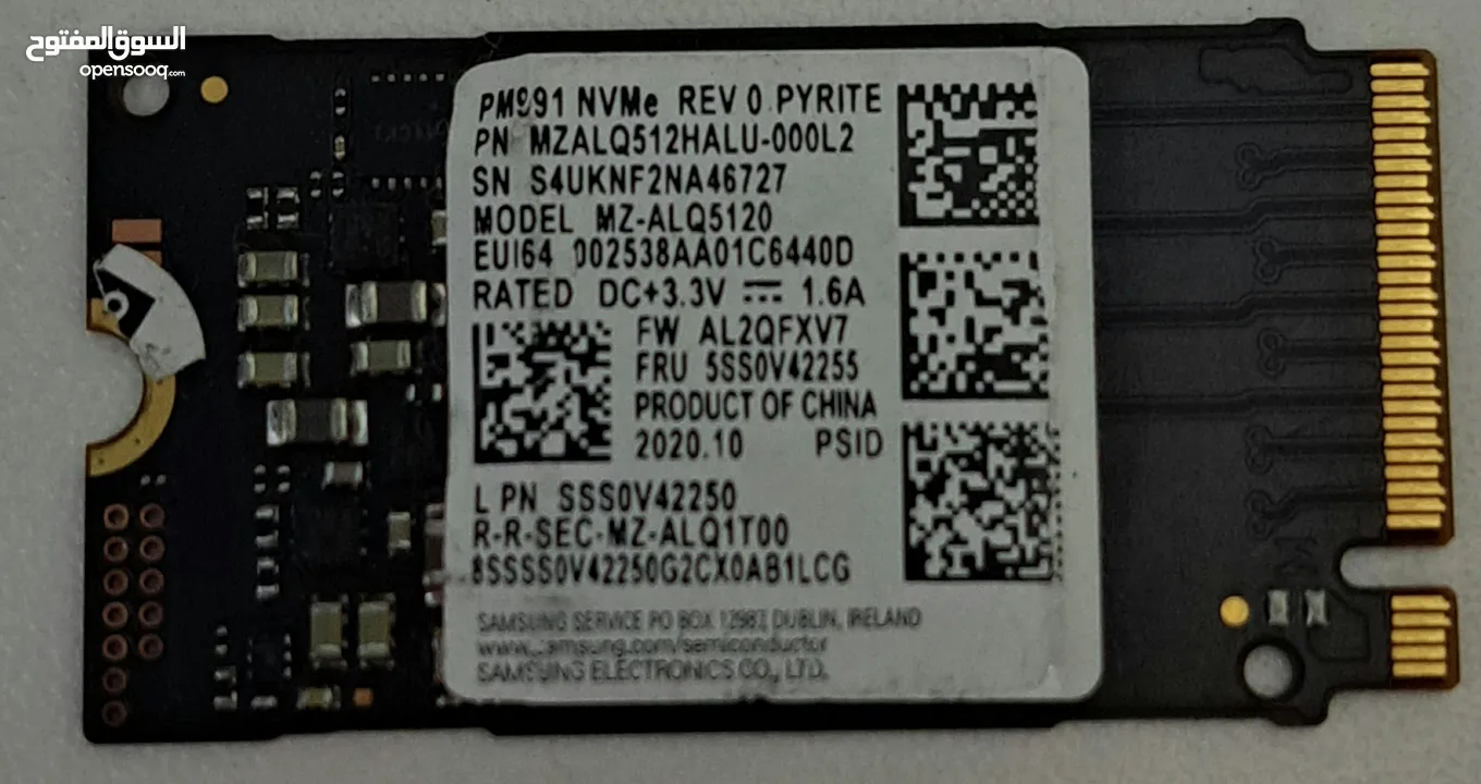 Samsung 512GB M.2 Nvme SSD 2242 Size