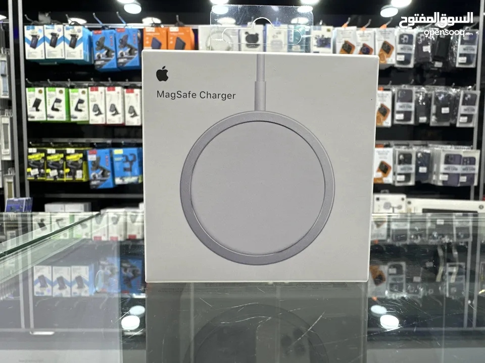 شاحن لاسلكي للايفون ماج سيڤ وصلة شحن تدعم 15 واط لاسلكي  iPhone MagSafe Caple Charger 15w