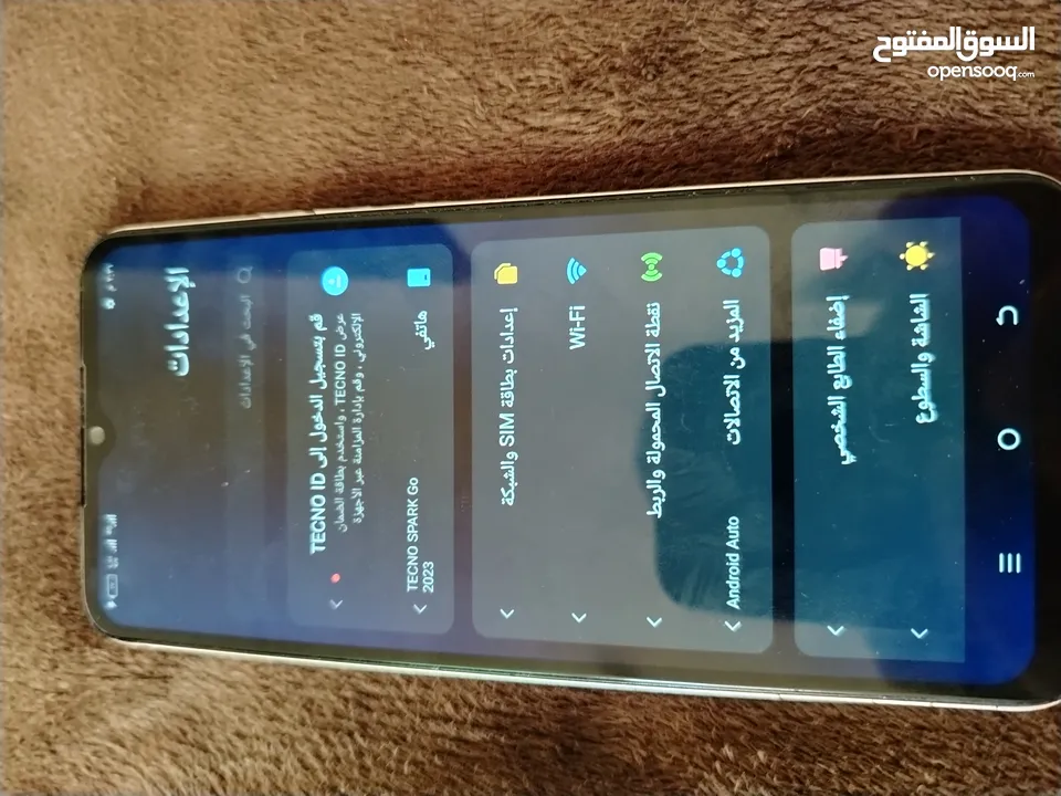 تكنو سبارك مستعمل بحالة الوكاله 7 رام 64 جيجا