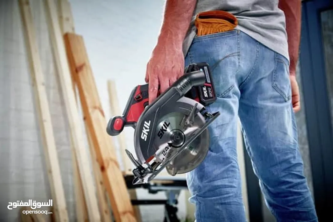 منشار دائري لاسلكي 20 فولت لقطع الخشب 6.5 بوصة (165 مم) skil