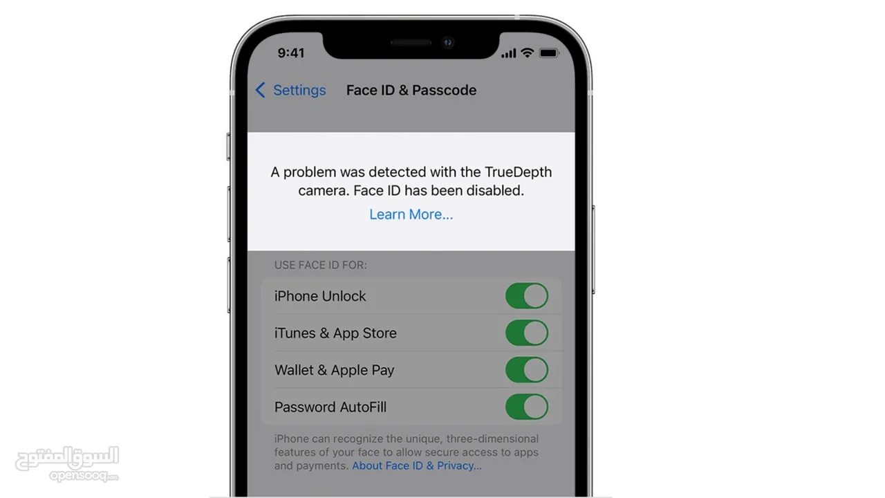 الآن وحصريا يتوفر لدينا صيانة جميع مشاكل الفيس اي دي Face ID .
