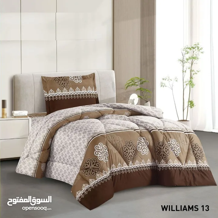 مجموعة WILLIAMS لحاف نفخ مفرد ونص مكون من 3 قطع لحاف نفخ دبل فيس