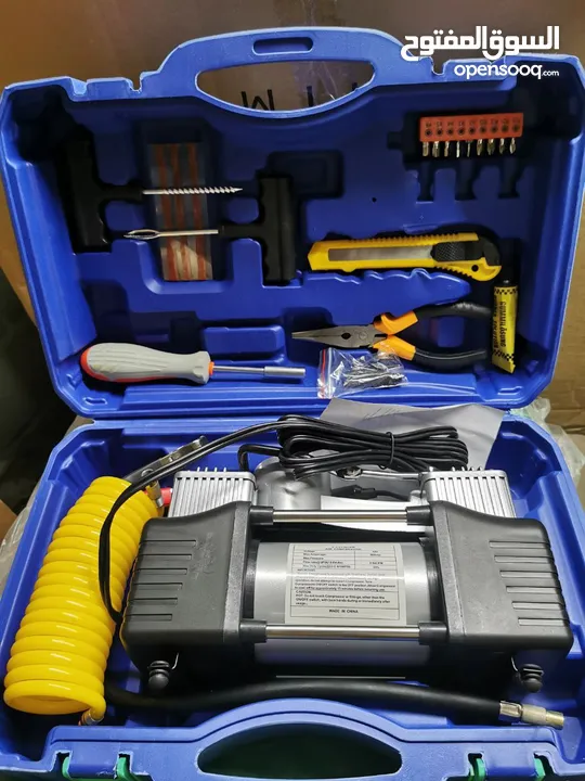 منفاخ سيارة مع عده بنشر