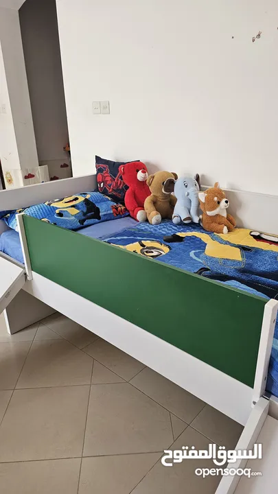 سرير اطفال مرتفغ كبير kids beds wiith 2 sljde sides