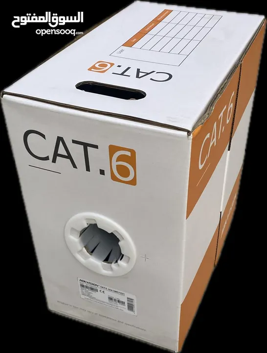 كابل شبكة هيكفيجن 22% نحاس Cat6 – طول 305 متر HIKVISION NETWORK CABLE 22% COPPER CAT6 CCA