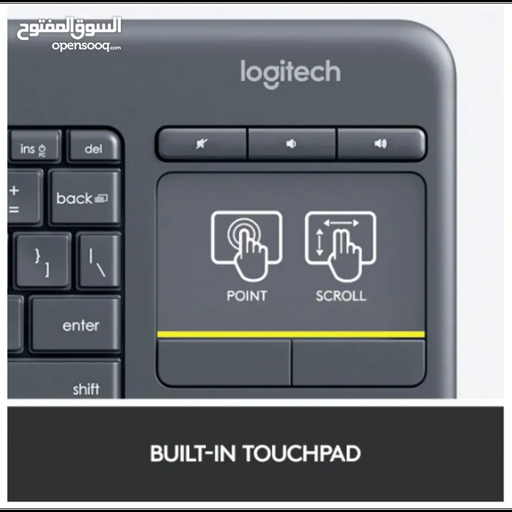 ماوس + كيبورد وايرليس لاسلكي مكتبي معرب من شركة لوجيتيك أصلي LOGITECH MEDIA K400 PLUS