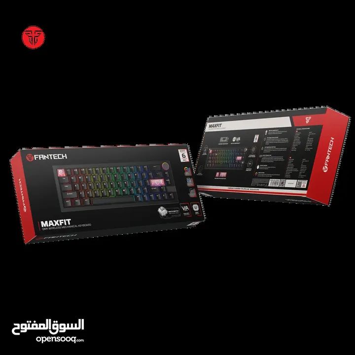 FANTECH MK920 MAXFIT6 Wireless Mechanical Gaming Keyboard - White (ARGB TRI-MODE CONNECTION) كيبورد