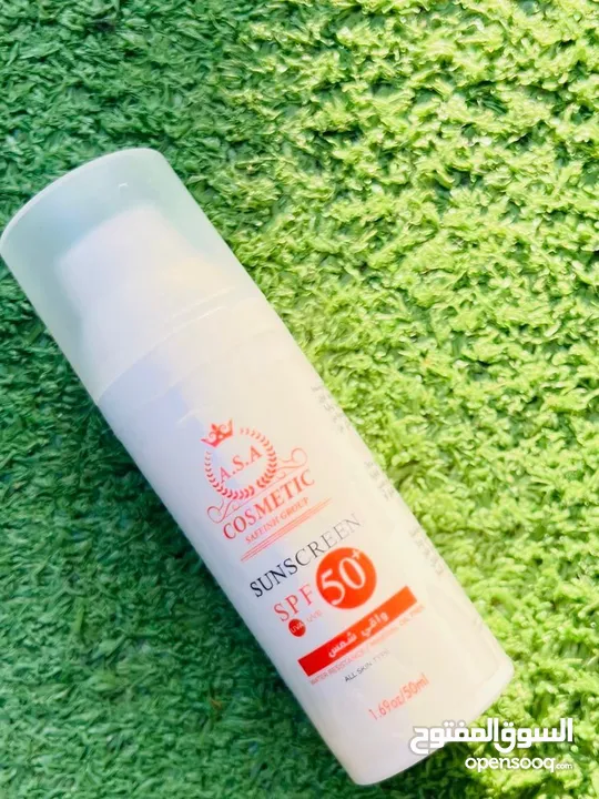 واقي الشمس a.s.a الاصلي يحتوي على 5 فلاتر للحماية من أشعة الشمس .spf 50 . متوفر منه مع تفتيح أو بدون