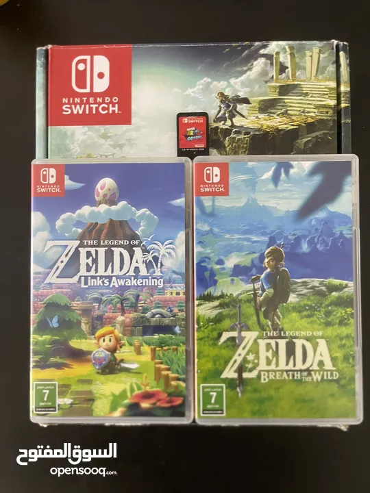Nintendo Switch OLED - Zelda TOTK edition (used like new) + 3 games