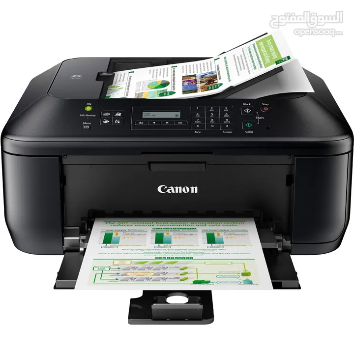 طابعة canon ملونة مع سكانر وفاكس ومعبالها حبر بس 130 شيقل