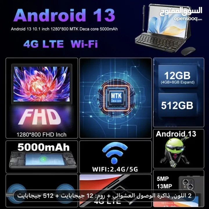 تابلت CRELANDER 10.1  توصيل مجاني يتم الشحن فورا ولتوصيل خلال10ايام