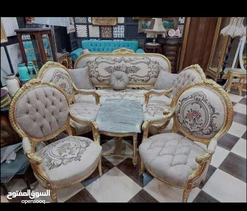 صالون ابيسون مدور خشب زان عرض لفتره محدوده Furniture oh