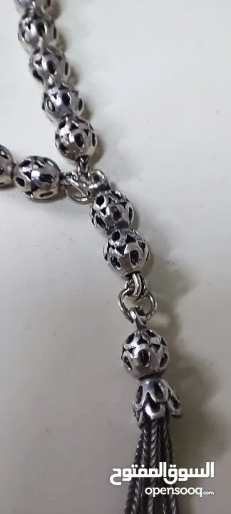 سبحة فضة ملكية / تحفة فنية تليق بيدك